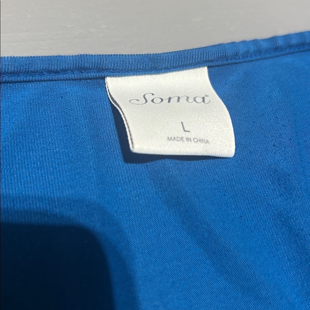 Soma Blue Cozy and Stretchy Shirt (Women’s Large) - Picture 7 of 8
